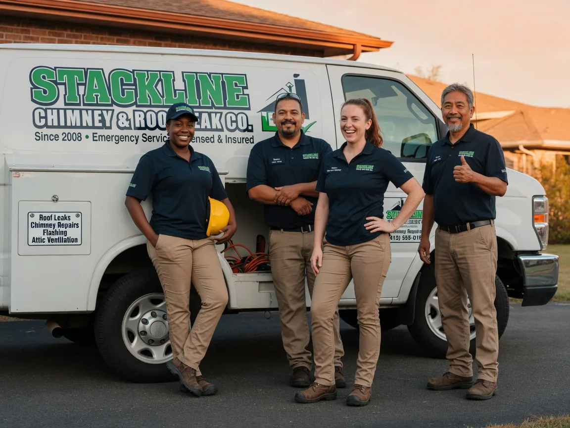Chimney flashing repair company in New London, TX